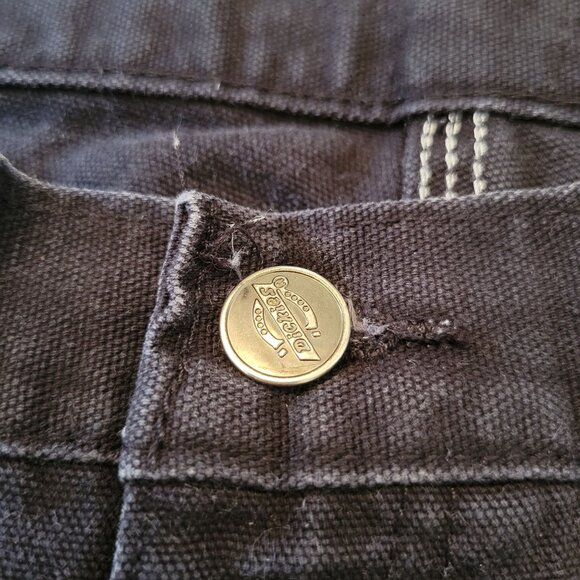 Vintage Dickies Carpenter Black Denim Jeans Work 32x32 Barn Chores Industrial - Picture 7 of 8